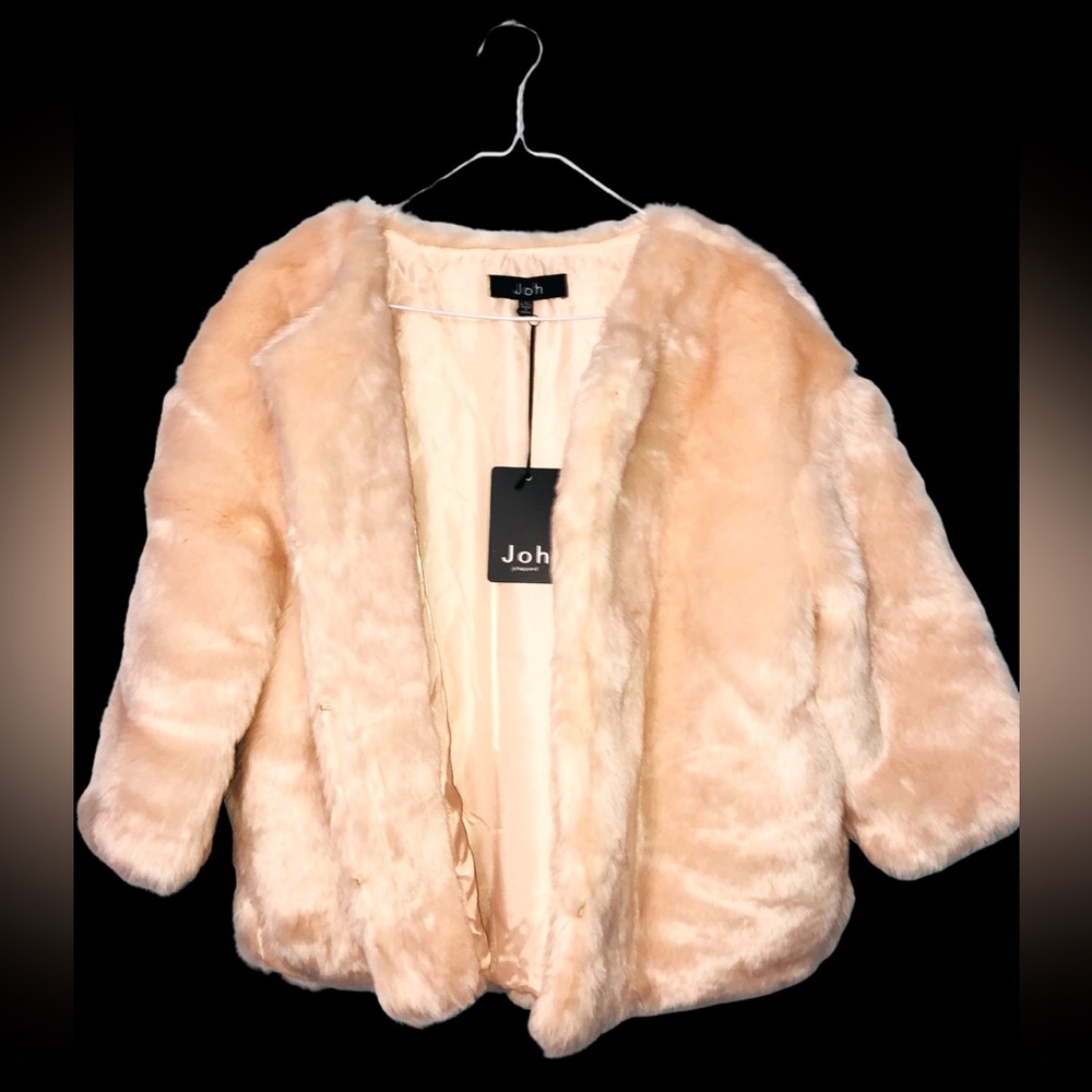 NWT_Women's Blush Formal Faux Fur Jacket__NWT